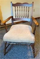 Wood Arm Chair w/Cushion