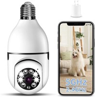 Light Bulb Security Camera, 1080P 5GHz & 2.4GHz