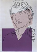 Rare Andy Warhol Self Portrait Wallpaper on Paper