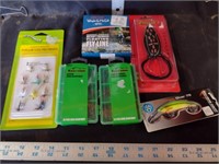 Fishing Lures, Flies, Fly-Line, Hooks Lot