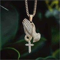 Beautiful Praying Hands Pendant NEW