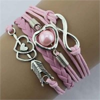 Cupid Arrow Stackable PU Leather Bracelet