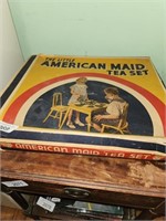 Vintage The Little American Maid Akro Agate Tea