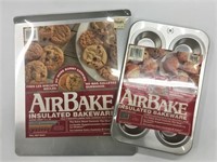 2 New Insulated AirBake Baking Pans