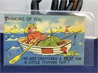 20th century comedic funny postcard posted