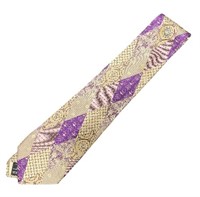Versace Purple & Gold Patterned Necktie