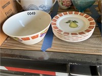 6 Plates & 1 Large Bowl, Corona Brand