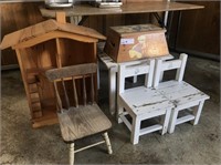 Timber Dolls House, Play Table & 3 Chairs