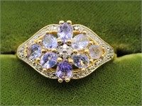 Sz 9 Purple Stone Fashion Ring