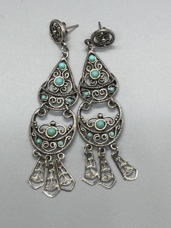 Vintage Silver and turquoies Earrings