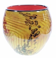 Tom Philabaum (b.1947) Signed Art Glass Vase