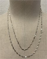 2 Milor Sterling Silver Laying Necklaces