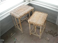 (2) Wicker Nesting Stands Largest-19x14x21 Inches