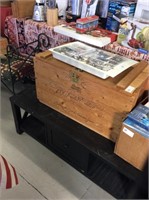 Large wooden chest by hunter