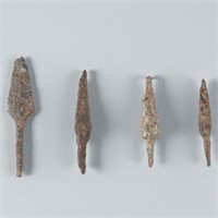 4 ROMAN IRON ARROWHEADS