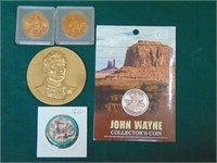 Lot Of Five John Wayne Collector Coins