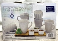 Gourmet Basics Pack Of 6 Stoneware Mugs