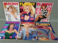Lot of 6 1986 Playboy Magazines
