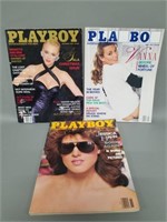 Lot of 3 1987 Playboy Magazines