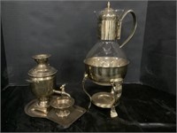 Antique Brass Russian Samovar & Coffee/Tea Pot.