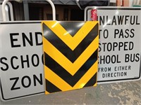 3 Road Signs  EBD OF SCHOOL ZONE, , UNLAWFUL TO