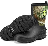 TIDEWE BLACK AND CAMO RUBBER BOOTS FOR MEN SIZE 9