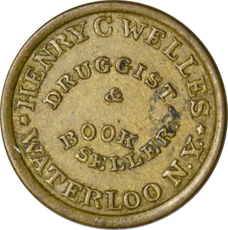 1861 MERCHANT TOKEN - HENRY WELLES, DRUGGIST