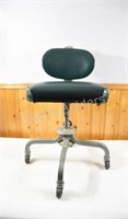 Adjustable Steel Shop Chair with Caster Wheels