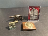 Two Small Cannons, DC Ornament, & buckle