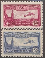 FRANCE #C5 & #C6 MINT VF-EXTRA FINE LH/NH