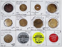 Lot of 12  ND Tokens   7 are from Mandan