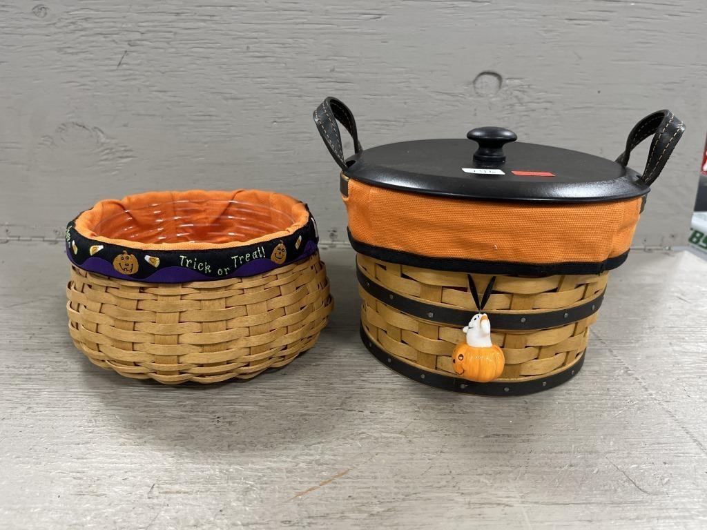 (2) Halloween Themed Longaberger Baskets