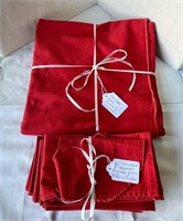 Red Table Cloth & Napkins