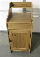 Small Wood Storage Cabinet - 16" x 17" x 36.5"