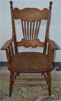 Antique Pressback  Arm Chair