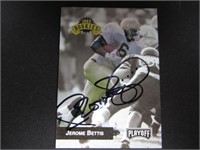 1993 PLAYOFF JEROME BETTIS AUTOGRAPHED RC
