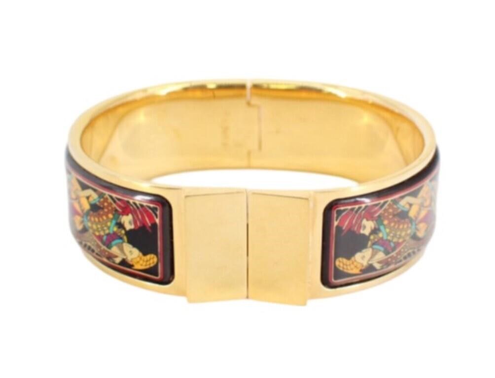 Hermes Enamel Bangle Bracelet