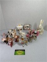 Porcelain Animal Figurines & More