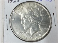 1923 U S Peace Dollar 90%