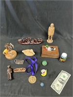 Lot of Collectibles Inc. Hand Carved Items
