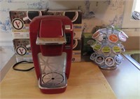 Keurig Coffee Maker w/Coffee + Cutting Board