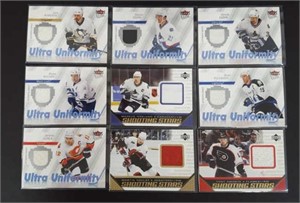 FLEER ULTRA, UD Game Used Jersey Hockey Cards