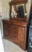 Modern Dresser with Mirror (this is upstairs)