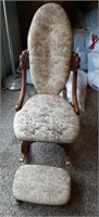 Vintage Rocking Chair and Stool