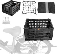 B1618  Bike Rear Basket, Foldable Bicycle Cargo Ra