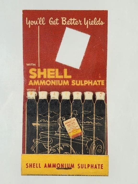 SHELL AMMONIUM SULPHATE FEATURE MATCHBOOK