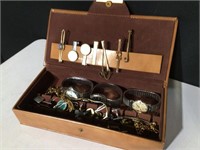 Lot of Jewelry- Watches,Tie Clips,Pins,Cuff Links