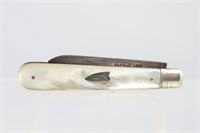 English Single Blade Silver Pocket Knife