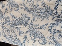 Cream & Blue Duvet w/Paisley pattern