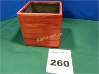 Red Bamboo Square Vases
